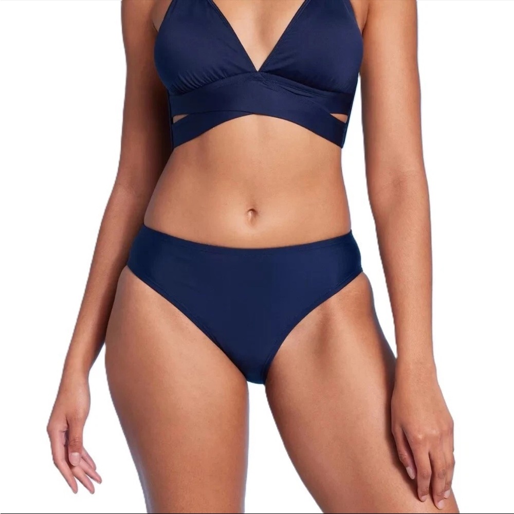 BOGO New Navy Shade and Shore Hipster Bikini Bottoms XS